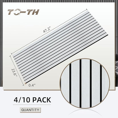TO-TH Wood-Look Acoustic Panel, 4 Pack 47.2” x 23.6” Soundproof Wall Panels - Image 7