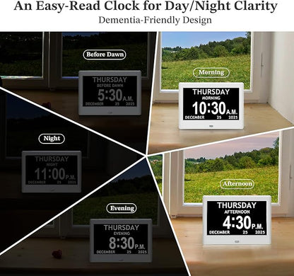 7'' Dementia Clock For Seniors, Large Display Digital Clock - Image 6