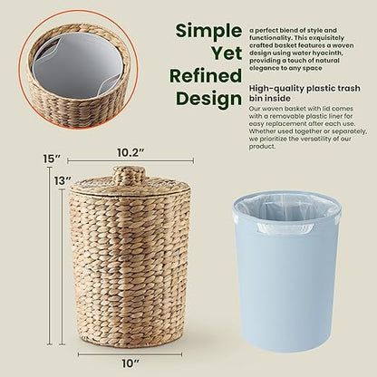 4 Gallons Wicker Waste Basket - Image 2