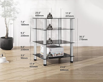 FITUEYES 4-Tier Media Stand Audio/Video Component Cabinet - Image 4