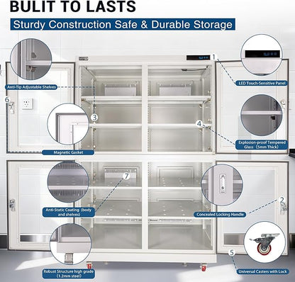 NARGON 2-40% RH 1430L Electronic Dry Cabinet, ESD Desiccator Cabinet - Image 5