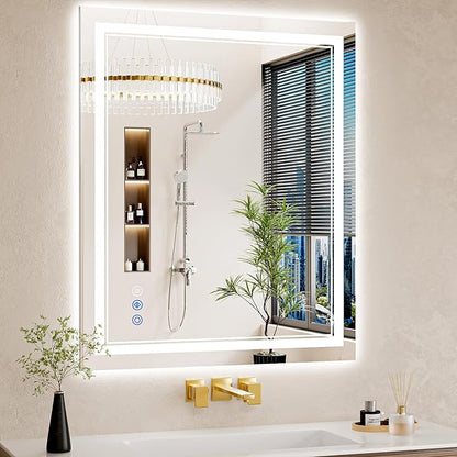 30"x36" LED Bathroom Mirror by WISSMILESHOME