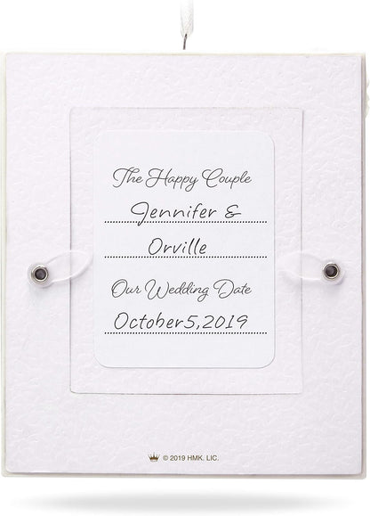 Hallmark Keepsake Christmas 2019 Wedding Ornament, Year Dated Truly. Deeply. Forever. Porcelain and Metal Photo Frame,