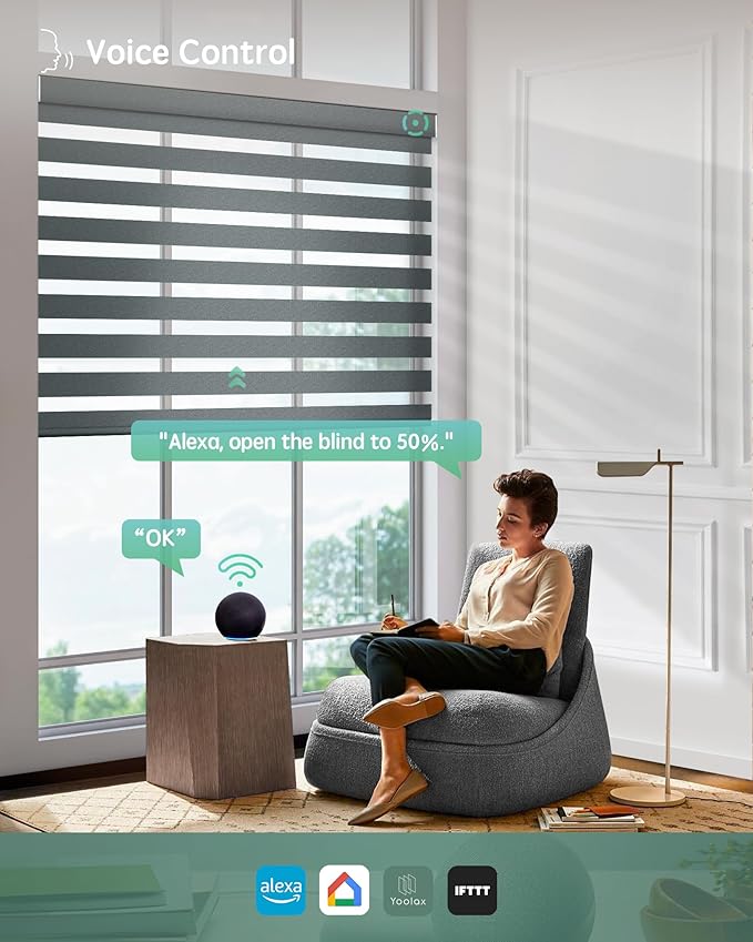 Yoolax Motorized Zebra Blinds Compatible - Image 3