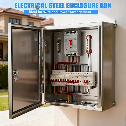 Electrical Enclosure 12x8x6, 304 Stainless Steel Enclosure IP66 Waterproof and - Image 6