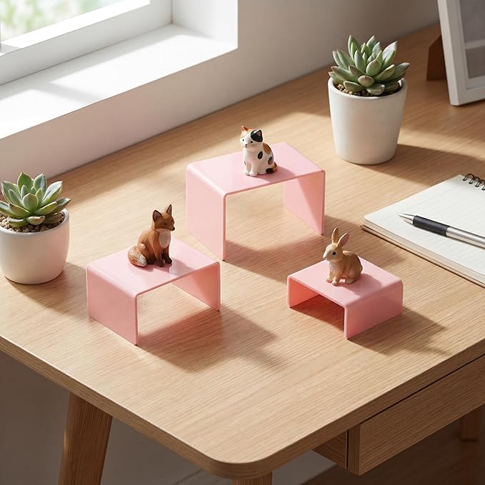 Chuangdi 2 Sets Acrylic Display Risers, Product Stand, Jewelry Display Riser - Image 7