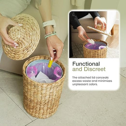 2 Gallons Wicker Waste Basket - Image 4
