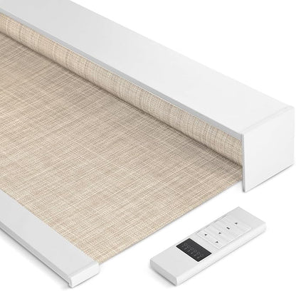 Tipiace Motorized Blinds with Remote Window Roller Shade Wireless Rechargeable by Tipiace