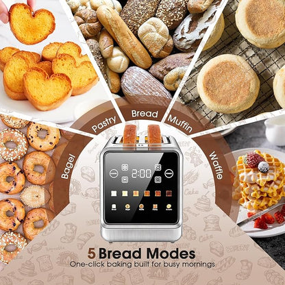 Toaster 4 Slice Long Slot with Digital Touchscreen & 1-Touch Memory - Image 3