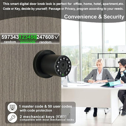iulock IU-20 Code Door Lock, Electronic Door Knob - Image 3
