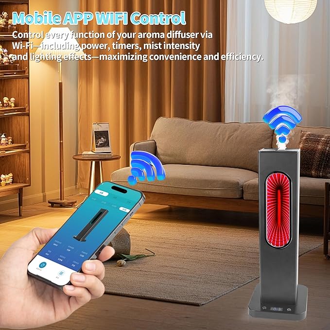 Waterless Scent Diffuser with APP WiFi Control, Portable Rechargeable Wireless - Image 3