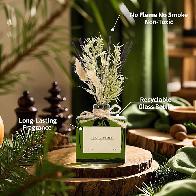 Reed Diffuser, 6.09 oz Ebony Rose Scent Diffuser - Image 3