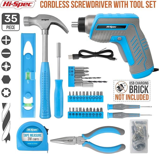 Hi-Spec 35pc Blue Tool Kit - Image 2