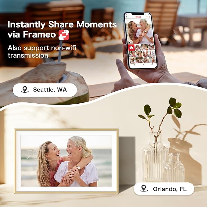 Digital Picture Frame, 15.6 inch Large Digital Photo Frame WiFi, 32GB Capacity - Image 7