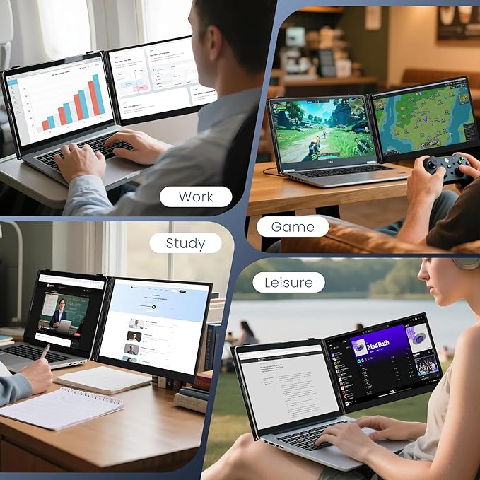 Laptop Screen Extender, Ultra-Thin 15.3" FHD 1200P 16:10 Portable Monitor - Image 4