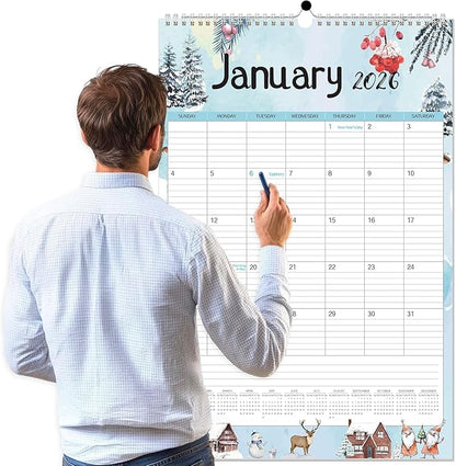 GuassLee Extra Large Wall Calendar 2026, 24-Month Aesthetic Large Calendar Jan. by GuassLee