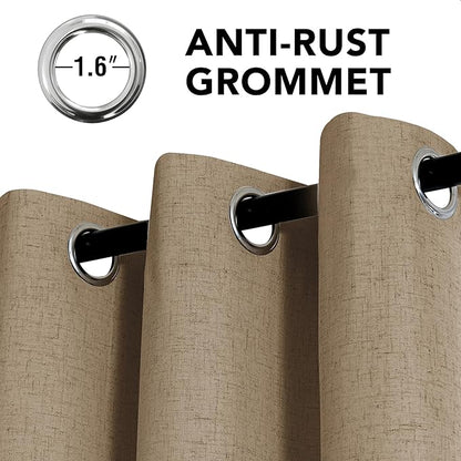 H.VERSAILTEX Linen Curtains 100% Blackout Curtains - Image 3