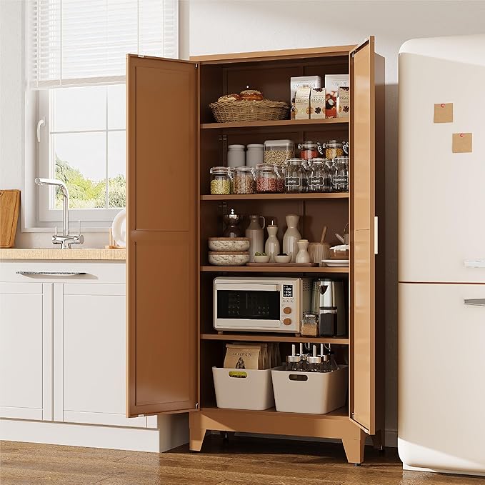 71" Tall Pantry Cabinet, Kitchen Pantry Storage Cabinets - Image 5
