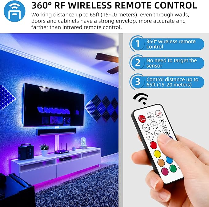 RGBZONE 3-PIN LED Controller, RF Wireless Remote Control, DC5V/12V/24V Mini - Image 5
