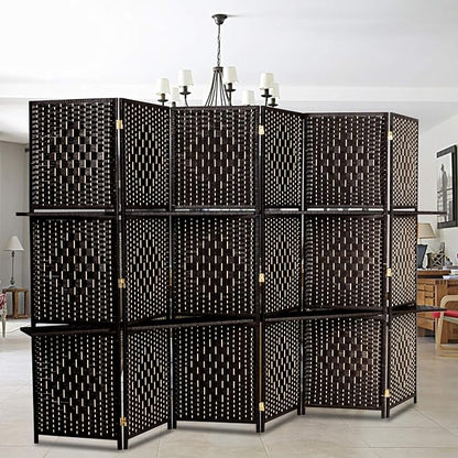 Bonnlo Upgraded Heavy Duty 6FT Tall Rattan Room Divider Screens - Image 8