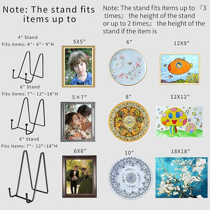 3Pack 6" Plate Stands for Display, Metal Plate Holders Display Stands Can Be - Image 7