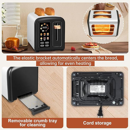 SEEDEEM Toaster 2 Slice with Touch Screen, Faster Heating Speed, 7 Shade Setting - Image 5