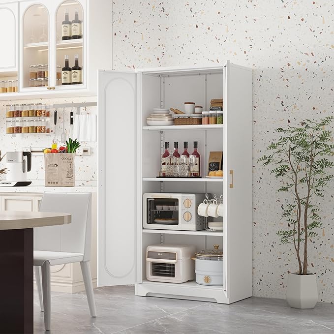 Metal Storage Cabinet with 3 Adjustable Shelves, Living Room, Hallway - Image 6