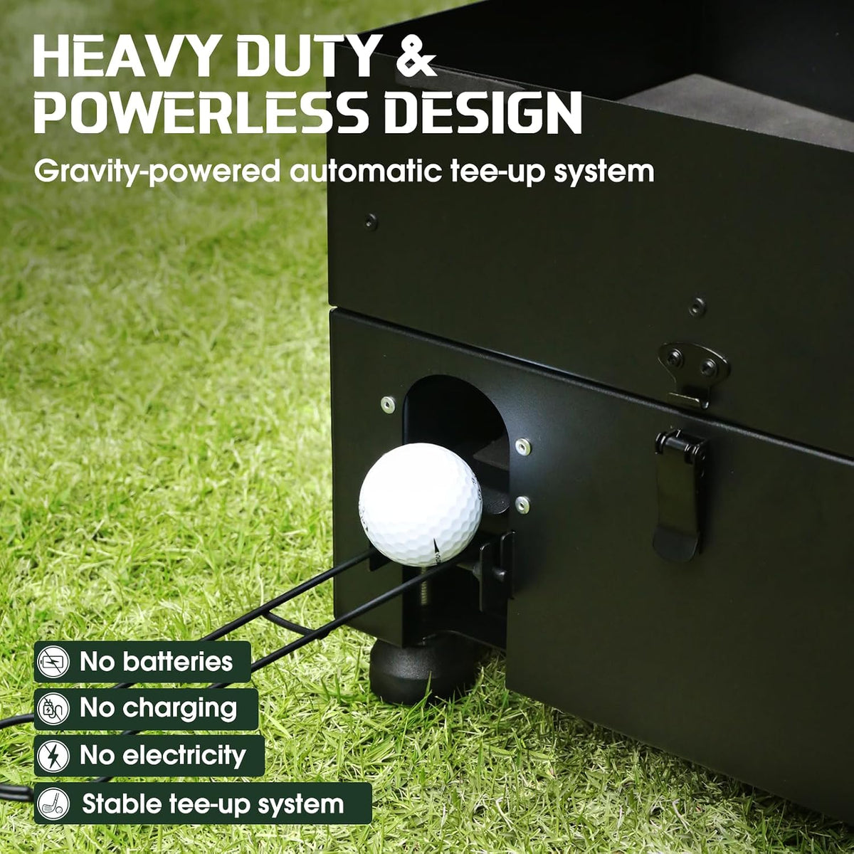 maysun automatic golf ball dispenser for indoor &, close-up detail