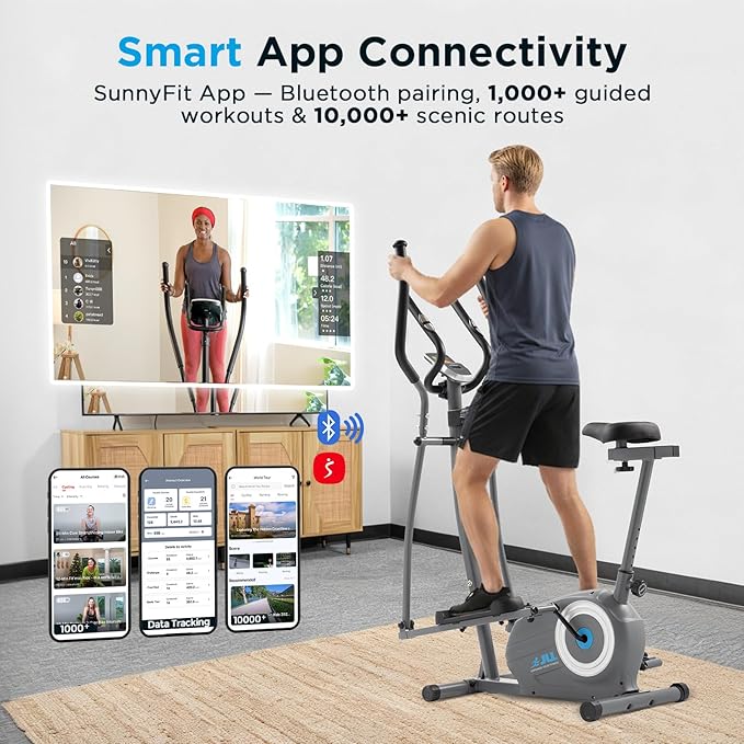 JLL Smart Upright Elliptical & Full-Body Cross Trainer – Compact, Low-Impact - Image 3