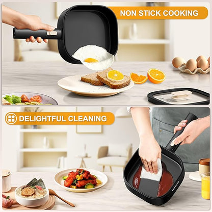 Dezin 2L Electric Hot Pot with Steamer, Rapid 800W Non-Stick Ceramic Coating - Image 7