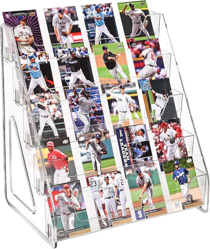 CELSOL 2 Pack Upgraded 5 Tier Acrylic Card Display Stand, Sports Cards by Unknown