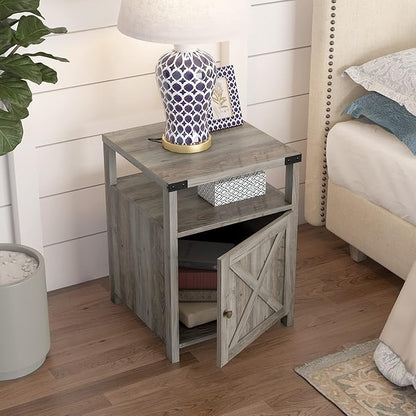 HOSEOKA Farmhouse Nightstand - Image 2
