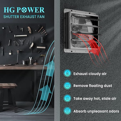 HG Power 10 Inch Shutter Exhaust Fan - Image 6