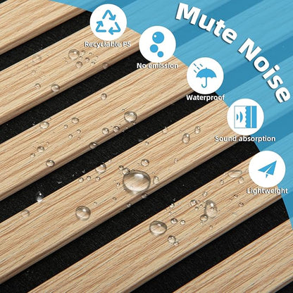 Art3d 4-Piece 94 x 12.6 Inch Acoustic Lightweight Slat Wall Panel - Image 5