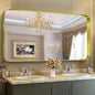 CIRCUMI Gold Bathroom Mirror, Rounded Corner, Tempered Glass, Large Mirror by CIRCUMIMirror