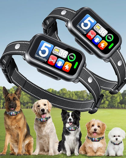 2 Pack Dog Bark Collar for Large Medium Small Dogs, 1s Fast Stop Barking - Image 8