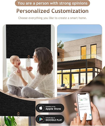 Kincmo Motorized Blinds with Remote, 100% Blackout Motorized Roller Shades Work - Image 2