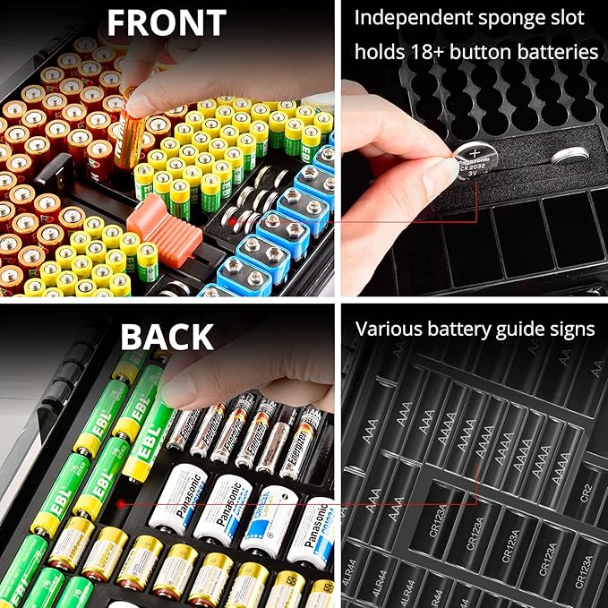 Battery Organizer Storage Holder Box Case - Image 5
