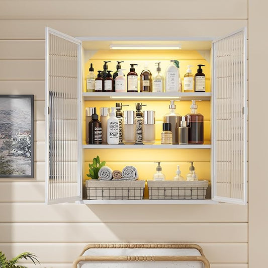 Bathroom Wall Cabinet Over Toilet, Metal Laundry Room Cabinets Wall Mounted by YILFANA