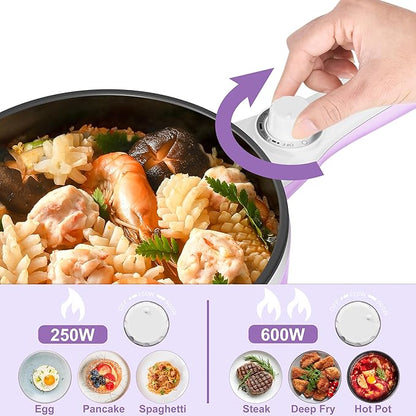 Dezin Hot Pot Electric Upgraded, Non-Stick Sauté Pan, Rapid Noodles Electric Pot - Image 3