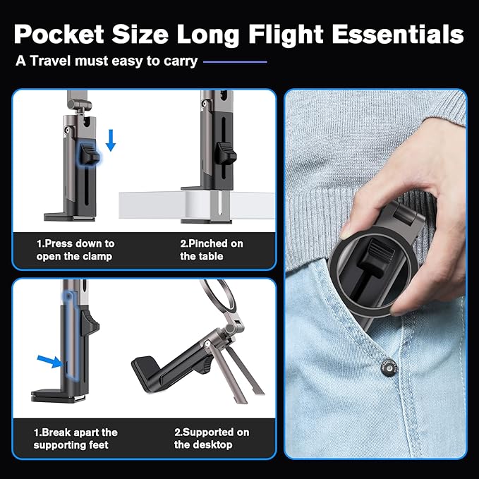 Airplane Travel Essentials Phone Holder, Plane Phone Mount - Image 9
