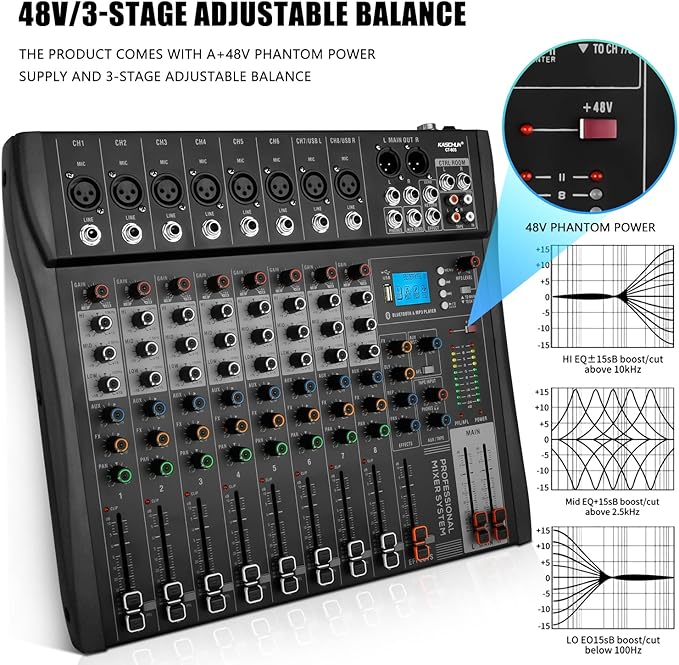 6 Channel Professional Audio Mixer - Image 3