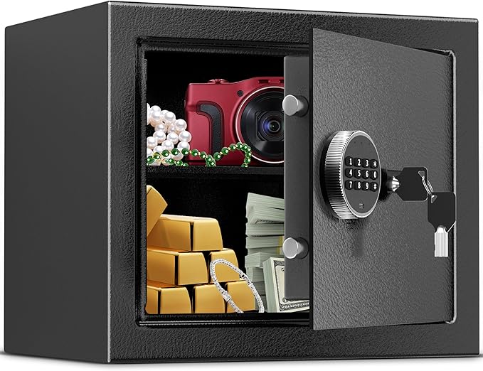 Safe, 1.2Cubic Feet Safe Box, Anti-Theft Digital Security Lock Box by AMMIY