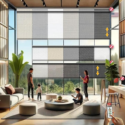 HILADUO Customized Solar Screen Roller Shade Blinds by HILADUOWindowshadefabricsmeetingallresidentialandsomesmallcommercialwindowcoveringsmarketneeds