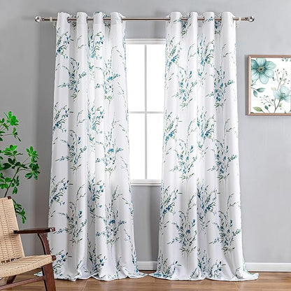 MYSKY HOME Floral Curtains 108 Inches Long - Image 2