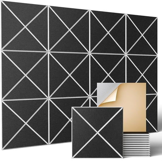 Sonicism 12 Pack X-Lined Acoustic Panels by Sonicism