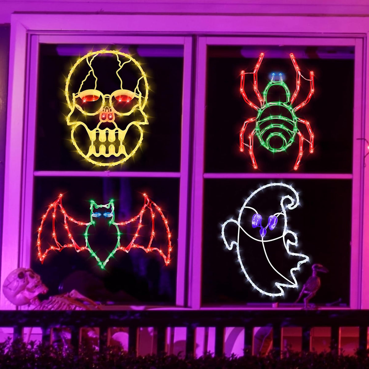 TRWYMZ Halloween Decorations - 16" Halloween Window Silhouette Lights