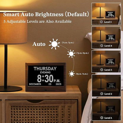 7'' Dementia Clock For Seniors, Large Display Digital Clock - Image 4
