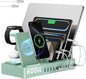 600w Charging Station for Multiple Devices, 15 in 1 Wireless Charger by SAIPKYGS