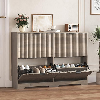 Shoe Cabinet Storage for Entryway by HUANLEGO